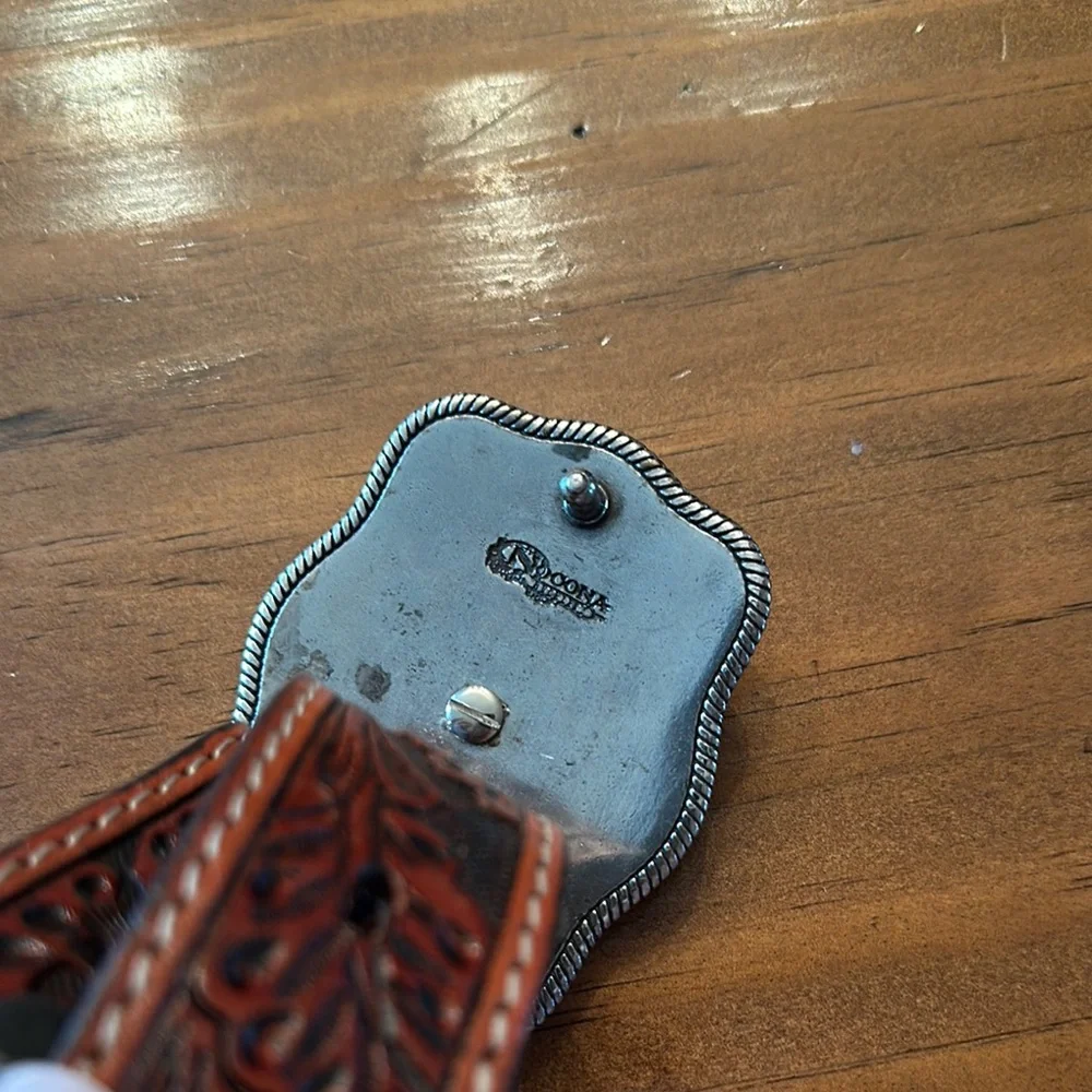Brown Kids Belt with Silver Buckle